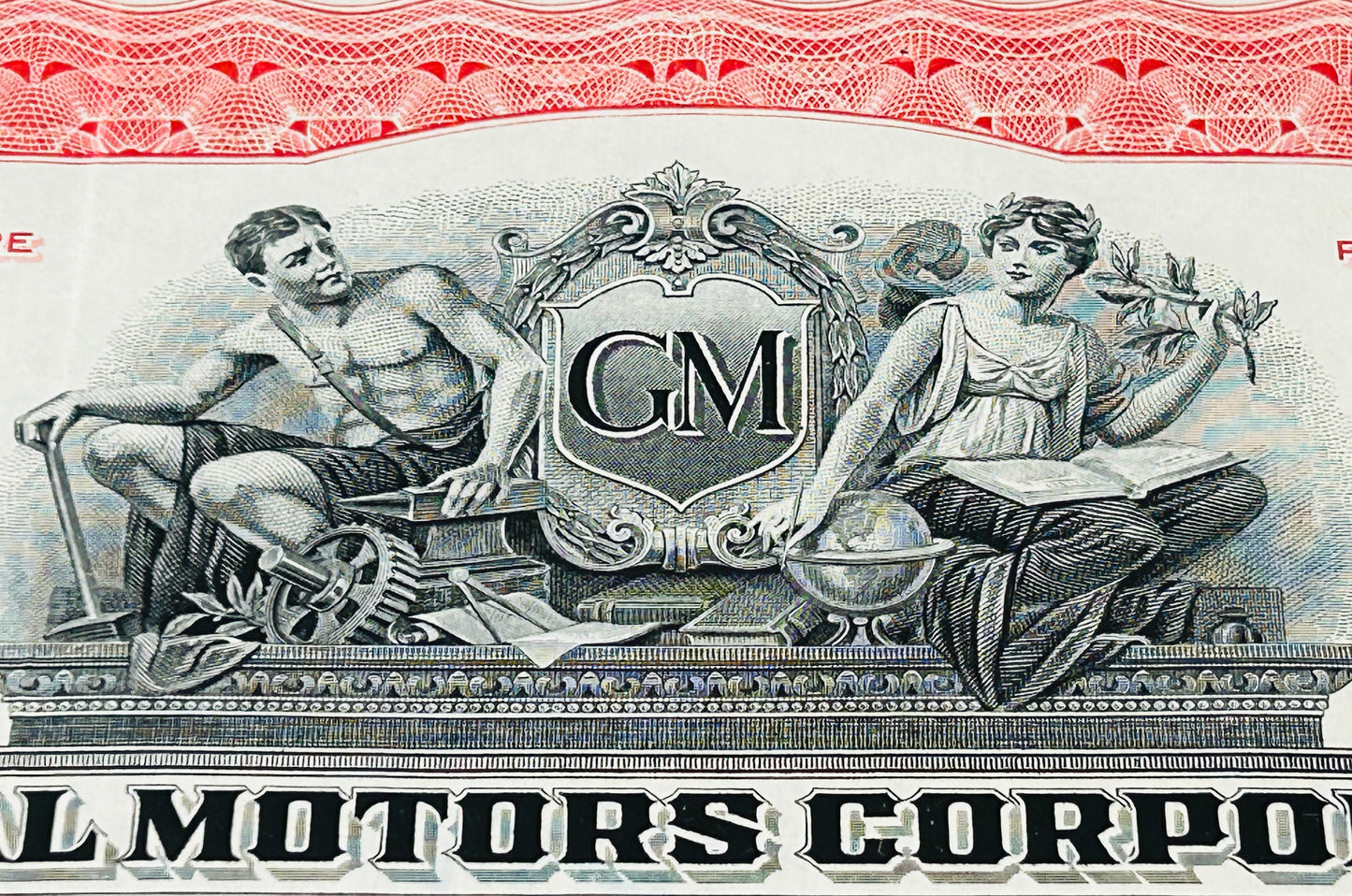 GENERAL MOTORS Corp. Authentic Stock Certificate- Rare- Year 1950's includes protective top loader, Gift Ready