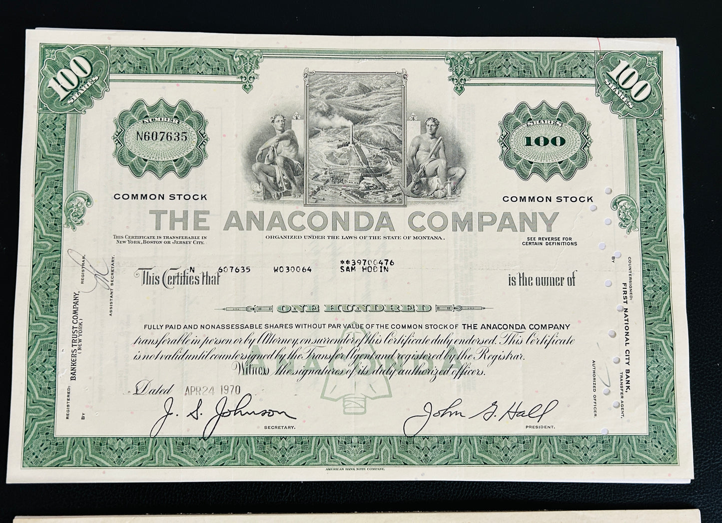 Mining Stocks, Set of 4 Authentic Stock Certificates, Oldest is year 1912 , Historic Mining United States Companies + postcard, Gift Ready