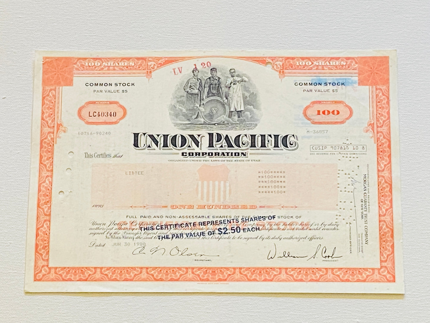 UNION PACIFIC COORPORATION, Year 1980