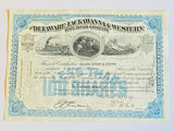 DELAWARE, LACKAWANNA & WESTERN RAILROAD COMPANY, Authentic Stock Certificate, Year 1950