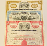 Set of 3 Gift Pack- Historically Related Companies- Erie Lackawanna Railroad Company + Postcard