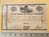 LITTLE MIAMI RAILROAD COMPANY Authentic Stock Certificate, Year 1933