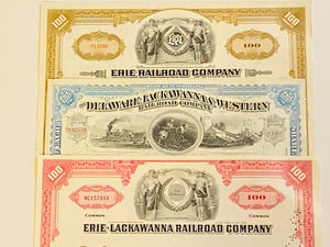 Set of 3 Gift Pack- Historically Related Companies- Erie Lackawanna Railroad Company + Postcard