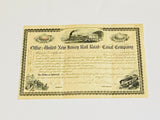 NEW JERSEY- Office of the United New Jersey Railroad Canal Company- Vintage Stock Certificate- Antique, Year 1883