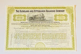 CLEVELAND AND PITTSBURGH RAILROAD COMPANY Authentic Stock Certificate, Year 1973