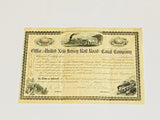 NEW JERSEY- Office of the United New Jersey Railroad Canal Company- Vintage Stock Certificate- Antique, Year 1883